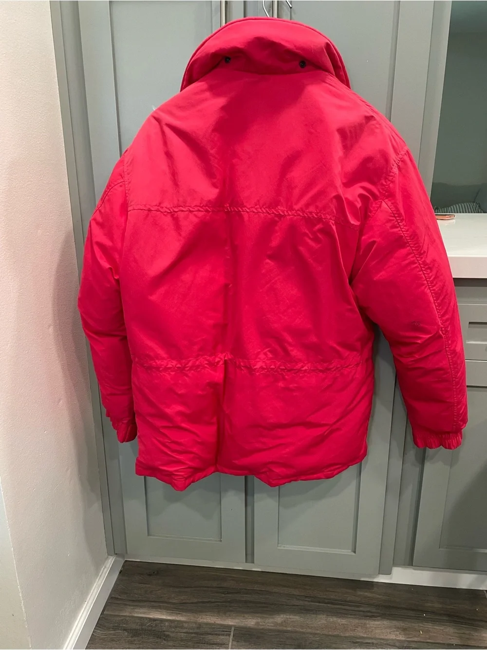 The North Face vintage Red Puffer Jacket with Black Collar